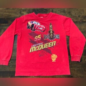 Disney, lightning McQueen boys size 7 long sleeve T-shirt